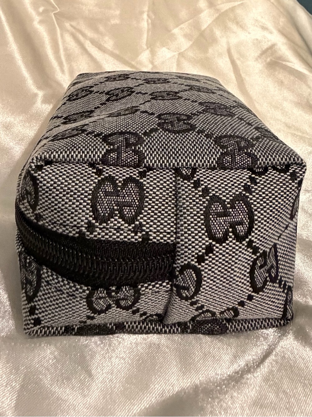 Copy! Monogram Pattern Black and Gray women’s Pouch